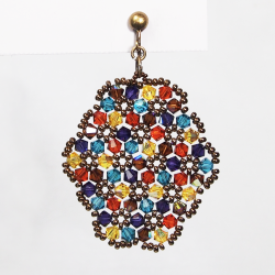 Clips  - Bronze brass - Earrings Oval Xochitl - Clips  - Bronze brass - Laiton bronze